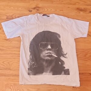 Keith Richards L White T-Shirt